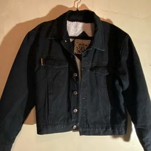 Warm black jean jacket